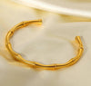 Golden Bamboo Cuff Bangle