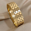 Golden Quilted Bangle