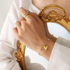 Golden Heartbeat Bracelet