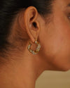 Golden Twist Sparkle Hoops