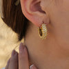 Golden Pave Hoops