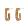 Golden Edge Sparkle Hoops