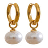 Pearl Drop Hoops