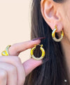 Golden Pavé Hoops